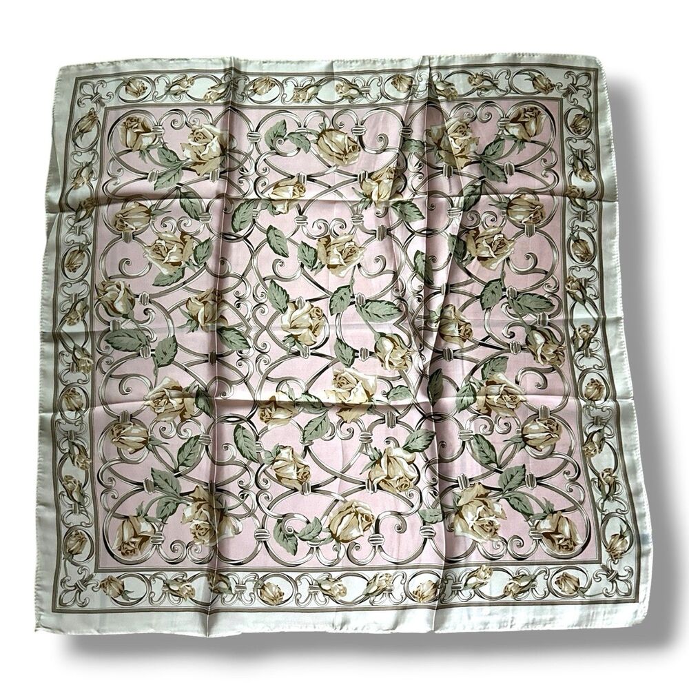 Beige Scarf 27” X 27” Light Pink Scarve Unisex Elegant Fashion